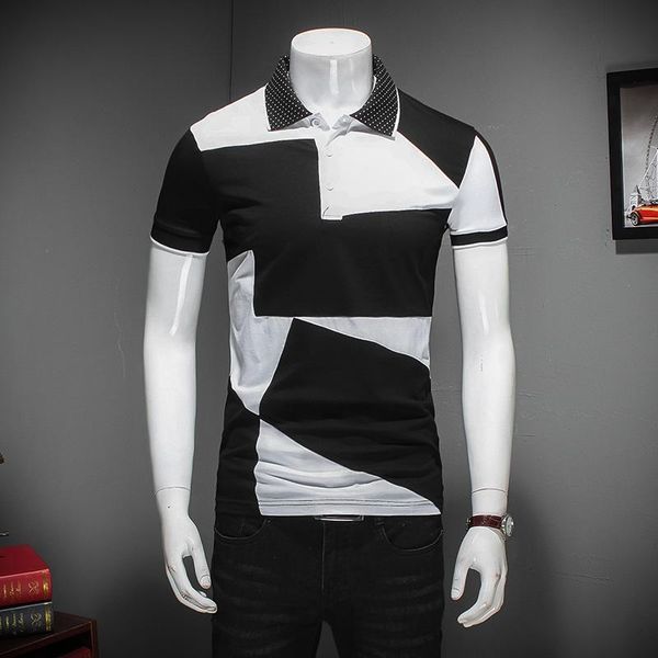 

men's t-shirts irregular geometry pattern 6xl oversized tshirt great designer short sleeve summer clothing 805, White;black
