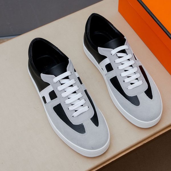 

black casual shoes thick soles black flat leather sneakers men's fashion calfskin white sport 40-45