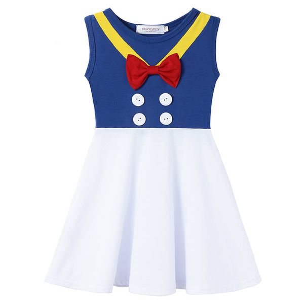 

37 style little girls princess summer cartoon children kids princess dresses casual clothes kid trip frocks party costume, Red;yellow
