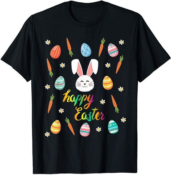 

happy easter bunny tee t-shirt boys men t-shirt, White;black