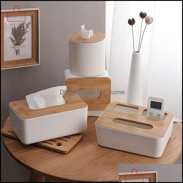 Decorazione della tavola Aessories Cucina, Sala da pranzo Bar Casa Gardenhome Cucina Scatola per fazzoletti di plastica in legno Portatovaglioli in legno massello Custodia semplice Stylis