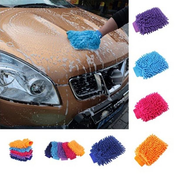 

1pc microfiber car wash gloves towel sponge
