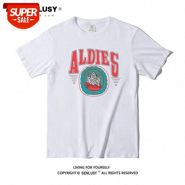 

casual flow pure cotton short-sleeved men's creative letter fashion printed t-shirt men and women hip-hop base #cu9l, White;black