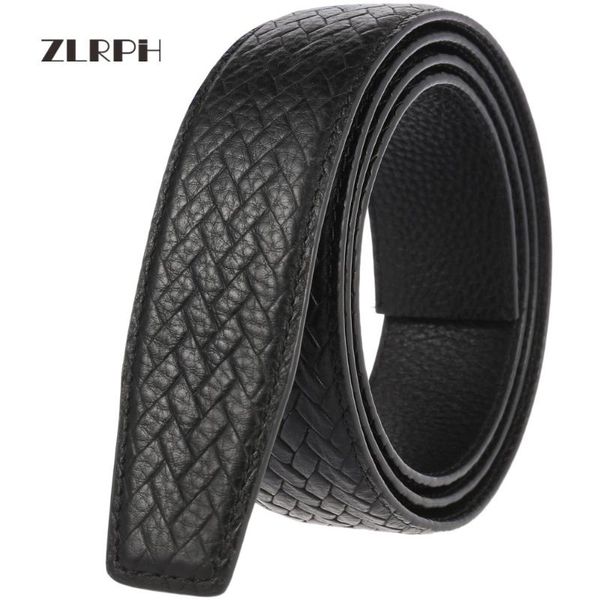 

belts zlrph brand no buckle 3.5cm wide genuine leather automatic belt body strap without men good quality male, Black;brown