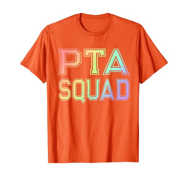 

PTA Squad Parent Teacher Organization Association Rainbow T-Shirt, Mainly pictures