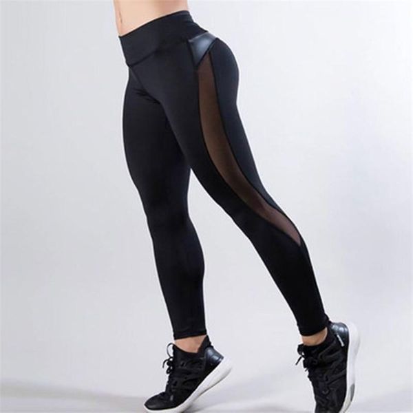

yoga outfit mujer 2021 women leggings mesh pants push up fitness gym leggins running seamless workout femme high waist