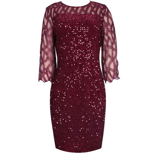 

sequin plus size party dress for women 2021 summer es elegant black wine red casual evening outfits 3xl 4xl 5xl, Black;gray