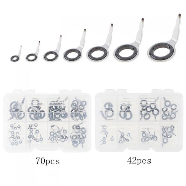 

/ 70pcs 3-10# lure fishing rod guides set mixed size ceramic rings raft line guide repair kit boat rods