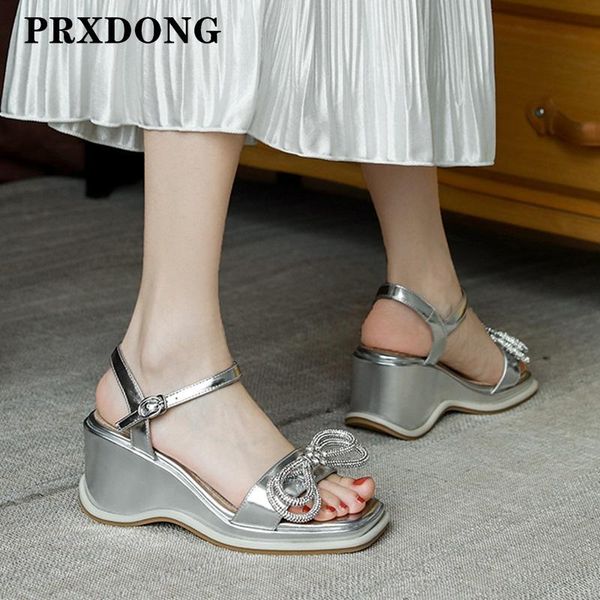 

dress shoes 2021 wedges high heels sandals women platform silver party wedding ladies gladiator 34-40, Black