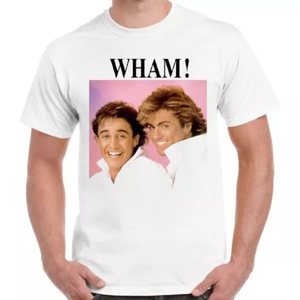 

wham george michael poster vintage retro t shirt 921, White;black