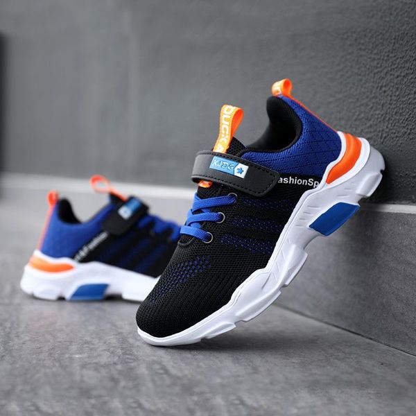 

summer sneakers kids sports shoes for boys breathable mesh casual children running girls trainers athletic & outdoor, Black