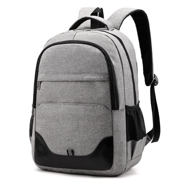 

backpack oxford soild color man large capacity computer bags casual teenage school youth travel 2021