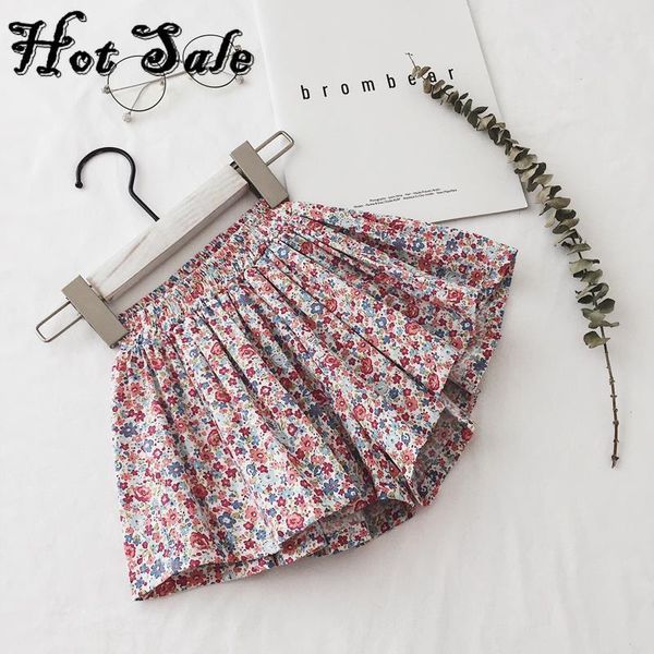 

trousers summer floral shorts for girls toddler kid baby clothes loose flower print skirt cute sweet lovely beach, Blue