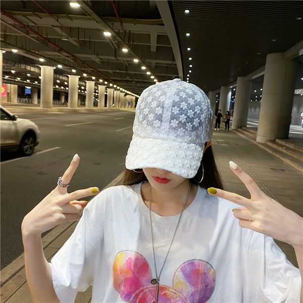 

ball caps lace cap children's thin baseball women's summer sunscreen hollow out cap breathable sun hat, Blue;gray