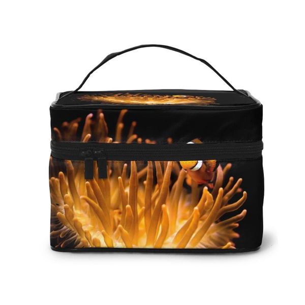 

high capacity makeup bag travel cosmetic clown fish beauty bags & cases