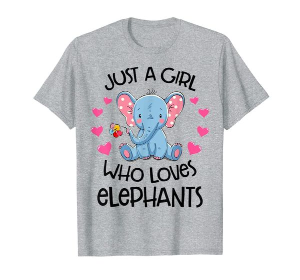 

just a girl who loves elephants gift for girl kids women t-shirt, White;black