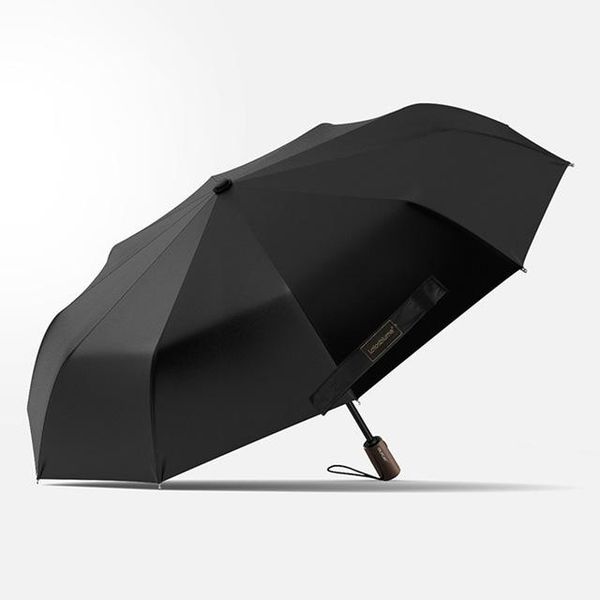 

umbrellas creative wooden handle automatic umbrella sun folding rain women anti uv gift paraplu men business sy071