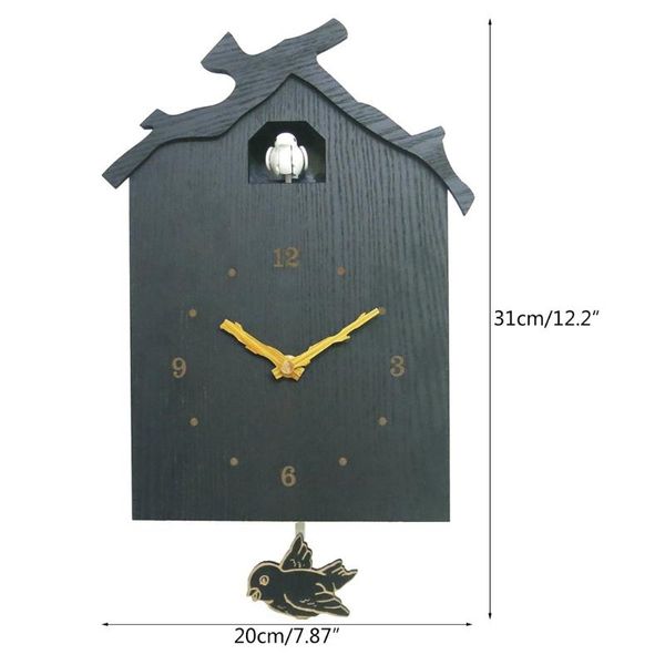 

wall clocks l9be antique wooden bird cuckoo clock time swing alarm watch modern home restaurant bedroom decoration