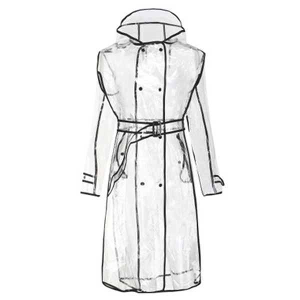 

raincoats women transparent raincoat belted waterproof jacket clear rain hooded coat poncho household products