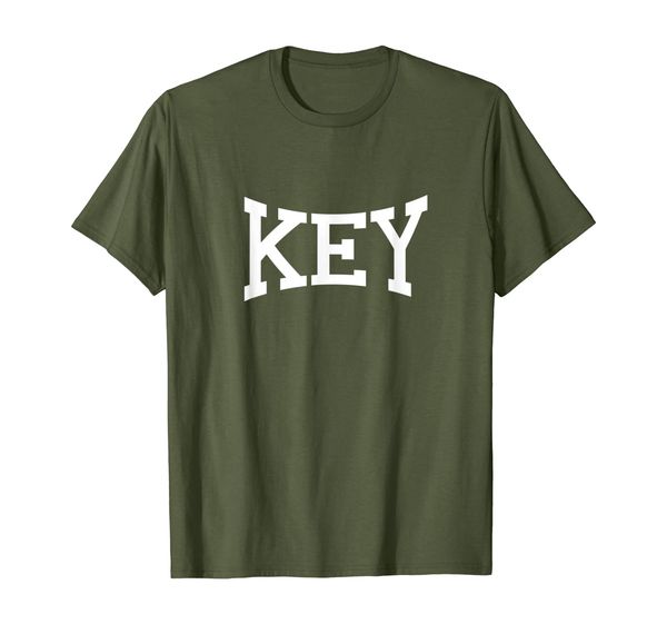 

key name family sports arch retro t-shirt, White;black