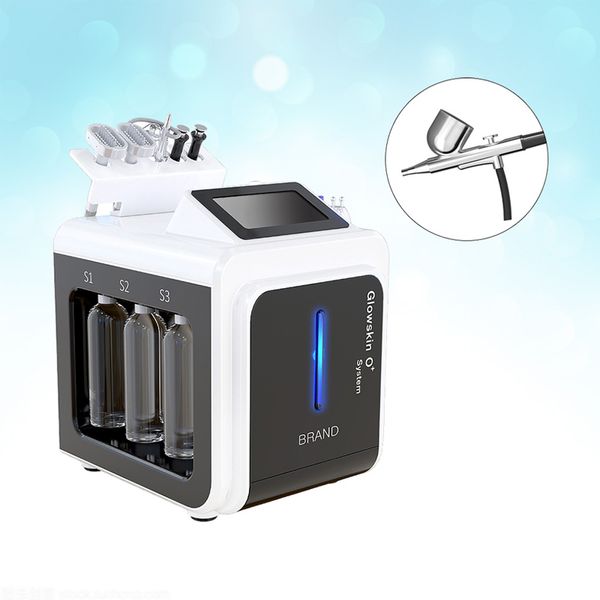 

10 in 1 hydrafacial machine microdermabrasion hydra water oxygen jet peel device, Black;white