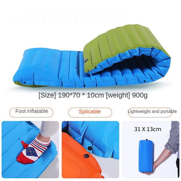 

outdoor pads super thick camping sleeping pad inflatable air cushion furniture bed light pillow hiking