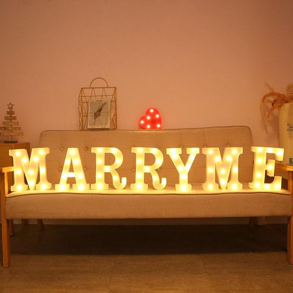 

night lights led letter heart symbol sign light for christmas valentine's day wedding party desk home decoration marry me