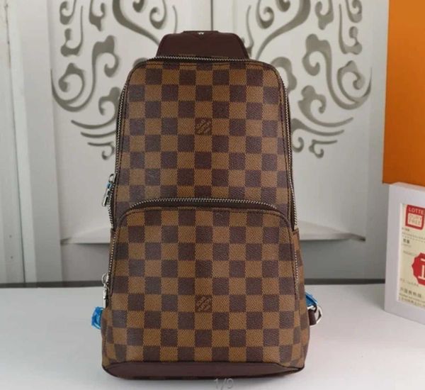 

designer luxury aie#n41719 canvas brown grid avenue shoulder bag men's handbags iconic handles shoulder bags totes cross body brand bag