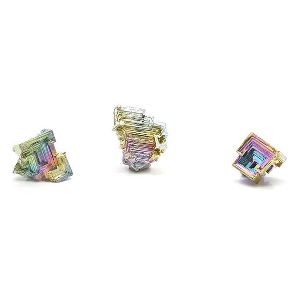 

decorative objects & figurines natural bismuth crystal colorful metal mineral original stone block (2-3 random pattern)