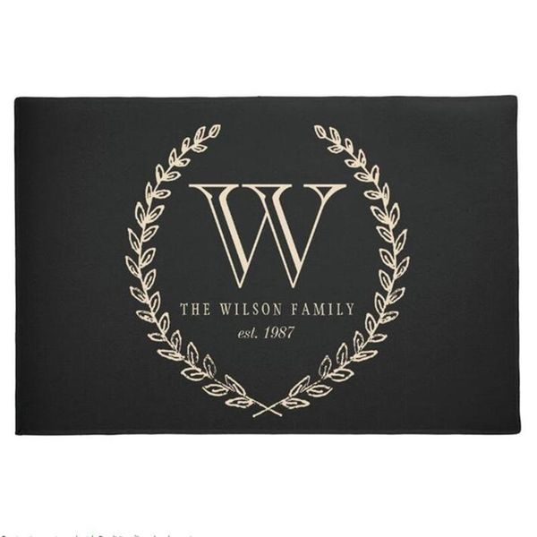 

modern personalised family doormat custom name elegant welcome door mat funny classic flannel rug carpet wedding gifts carpets