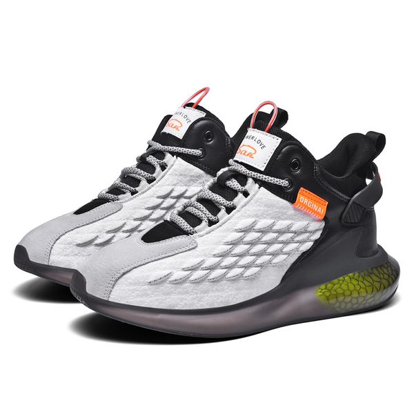 

mens gym shoes fish-scale pattern breathable non-slip sports basketball shoes luminous zapatos casuales de los hombres anti-odor