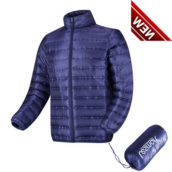 

men down jacket winter new lesmart coats collar thickened overcoat for male loose warm parka ultra light, Black