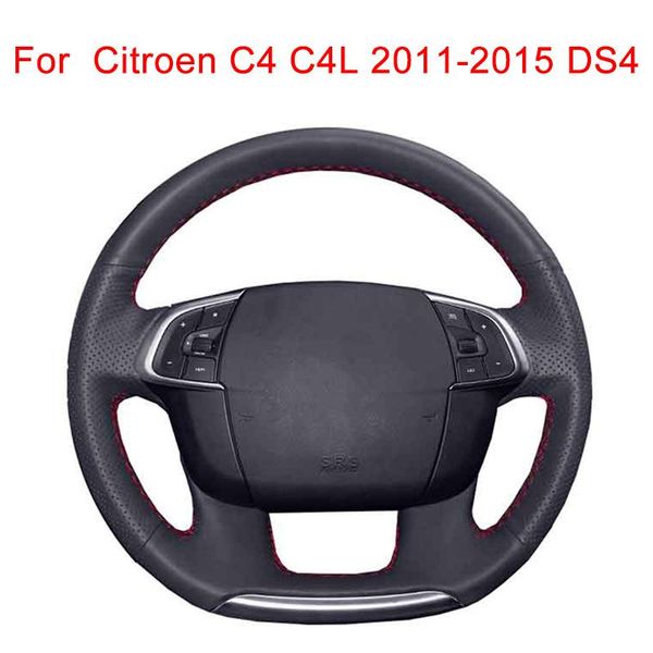 

steering wheel covers customize car cover for c4 c4l 2011-2021 ds4 leather braid