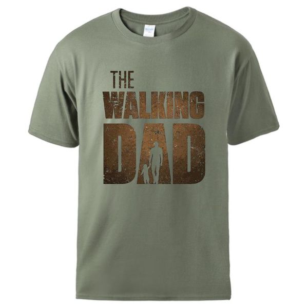 

men's t-shirts man t shirt summer tee the walking dad print male short sleeve sell father day gift 2021 casual workout tees, White;black