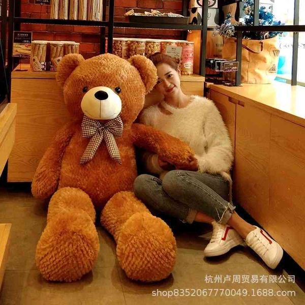 

plush doll white pink brown large teddy bear cloth doll girlfriend gift girl child pillow