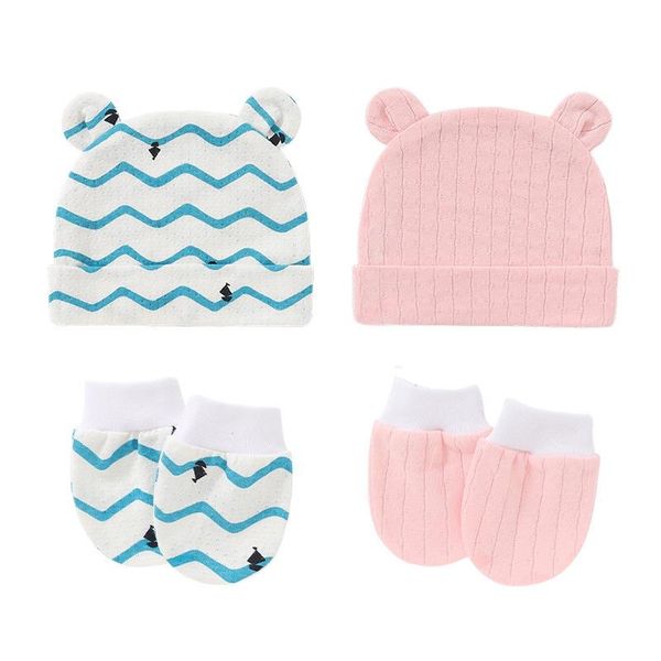 

caps & hats baby cotton hat gloves set winter warm cap cartoon ear born spring autumn bonnet toddler beanie shower gifts, Yellow