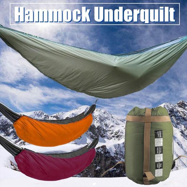 

portable hammock underquilt thermal under blanket insulation accessory outddor camping sleeping bag for bags