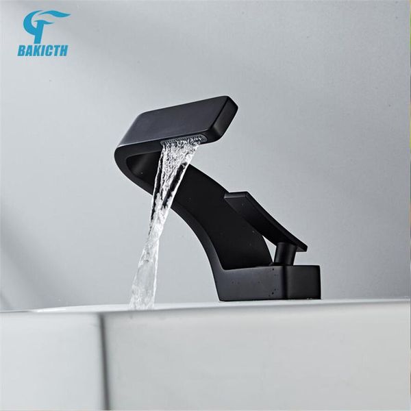 

bathroom sink faucets deck mounted basin faucet black tap single hole water and cold mixer mitigeur salle de bain