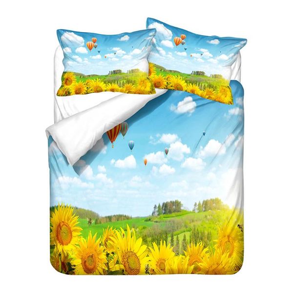 

bedding sets bedspread 3d sunflower painting luxury duvet cover bed set comforter  king size 3pcs