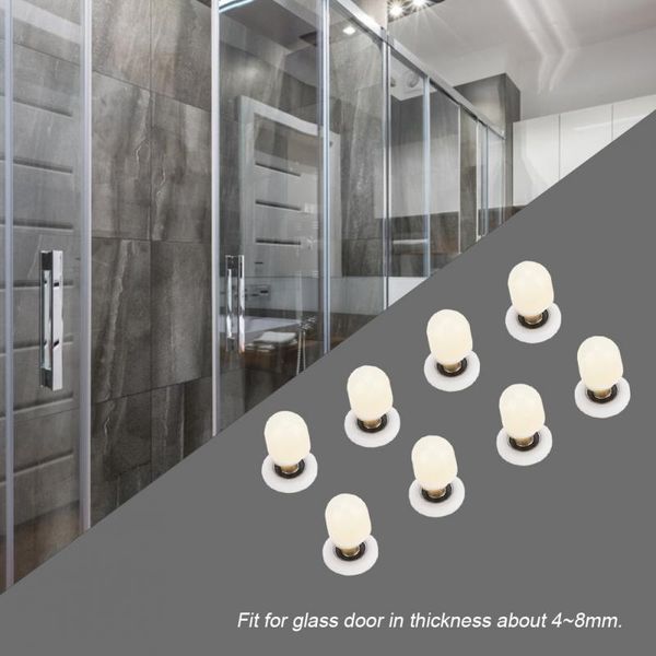 

8pcs/set brass abs shower door roller sliding glass runners pulley bathroom doors hardware accessories set other
