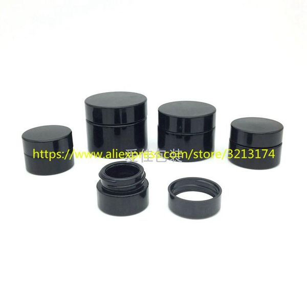 

storage bottles & jars 5g to 50g dark violet black protect from light glass jar, cosmetic/eye cream/mask cream lightproof container