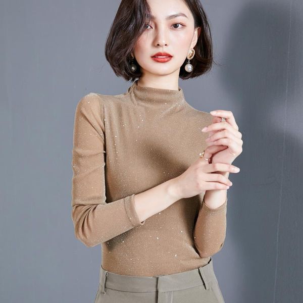 

women's t-shirt autumn clothing office lady mesh t shirt feminine bottoming female fashion loose, White