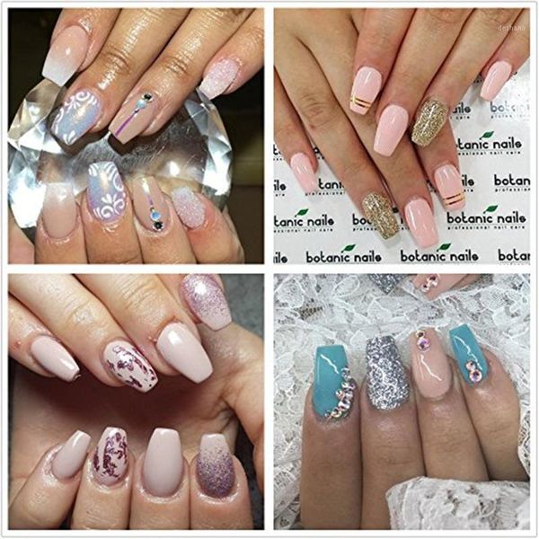 

full cover false nails 500pcs/box acrylic fake nail tips natural color home diy art manicure tools1, Red;gold