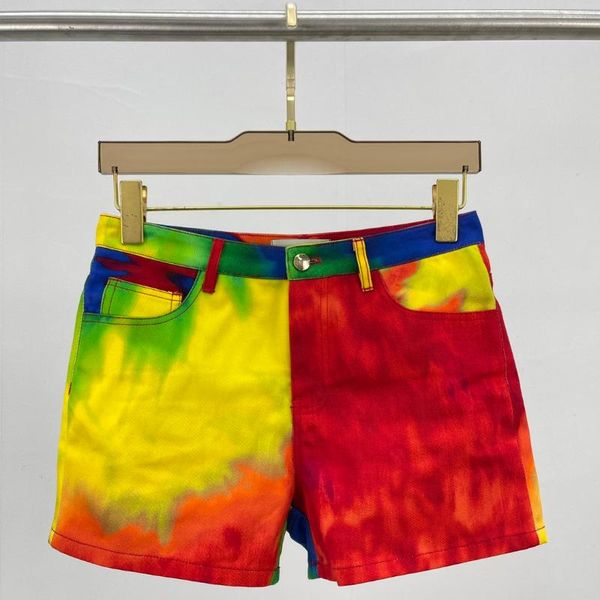 

women's shorts 2021 women fashion loose color rendering denim 0709, White;black