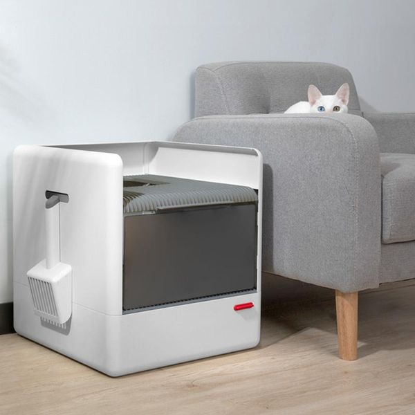 

other cat supplies fully enclosed anti-splash toilet in wide litter box