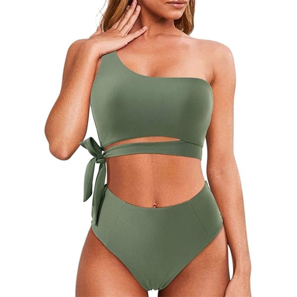 

bikini women swimsuit tankini swimsuits tube swimwear female vintage print high waist biquini bathing suit swim xl 210728, White;black