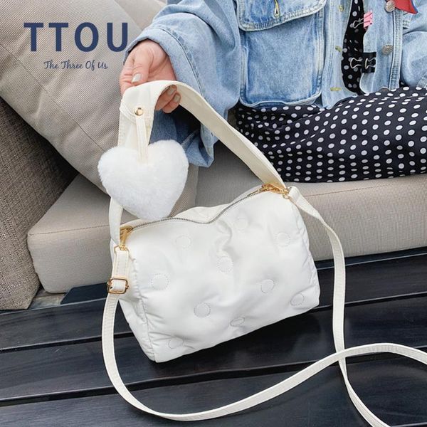 

evening bags fashion space padded women shoulder designer quilted handbags luxury nylon down crossbody bag large tote purses 2021