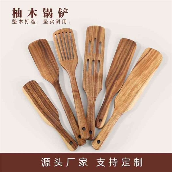 

and leaky spatula set western style teak salad mixing tableware kitchen utensils