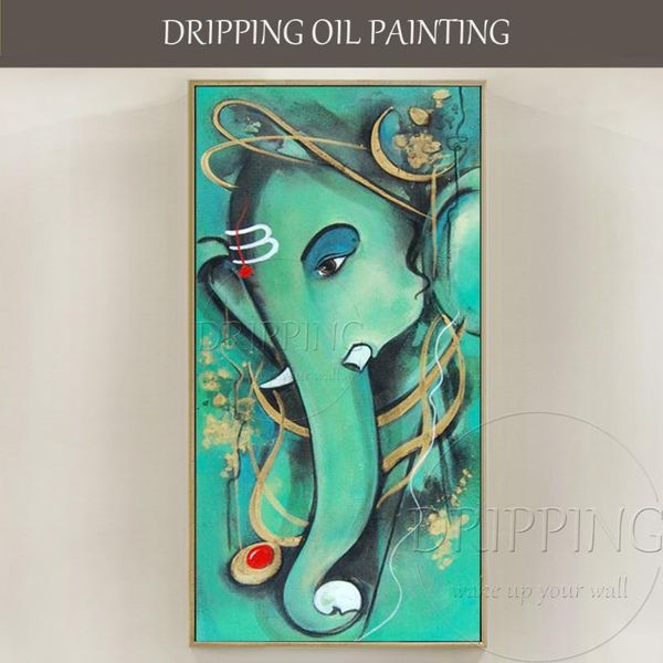 

paintings big size hand-painted abstract ganesh oil painting for wall decor picture handmade pictures
