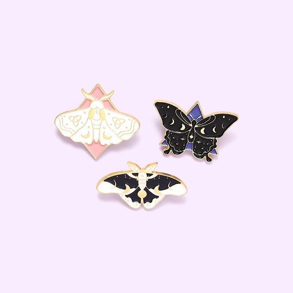 

pins, brooches hoseng cute and romantic black butterfly metal brooch women man wedding party coat suit jewelry enamel pin hs_604, Gray